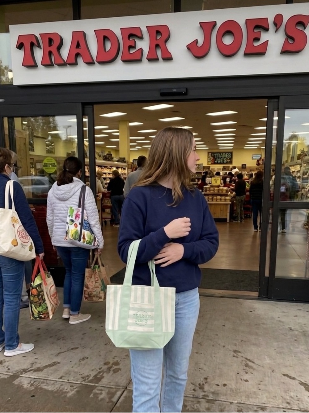 Trader Joe’s Green Striped Mini Bag NWT